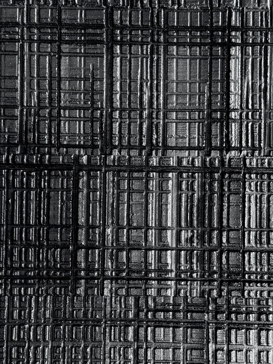 Black Saw-Cut Pattern Flexible Stone Wall Panel
